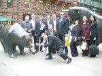 Bull and Bear in front of the Frankfurt Stock Exchange